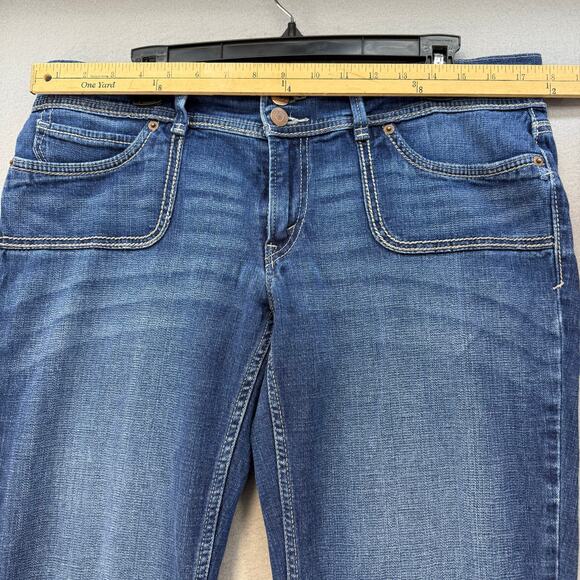 Levi's 524 Women's Jeans 15M Blue Too Superlow Front Patch Pockets Wide Leg - Picture 10 of 14